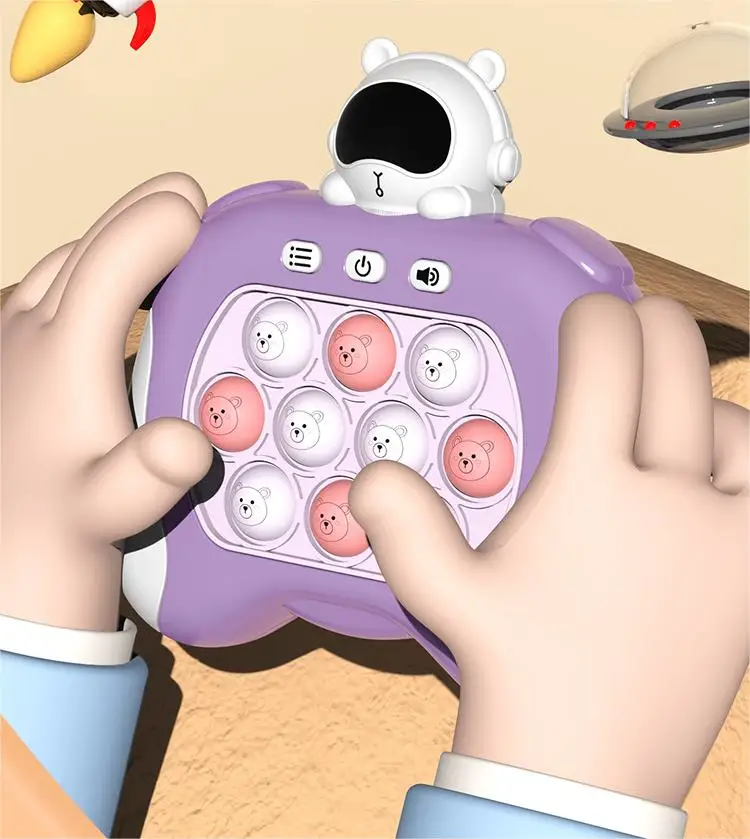 Quick Push Pop Game Fidget Toys for Kids Adults Handheld Game Fast Puzzle Game Machine Push Bubble Stress Toy Relief Gifts
