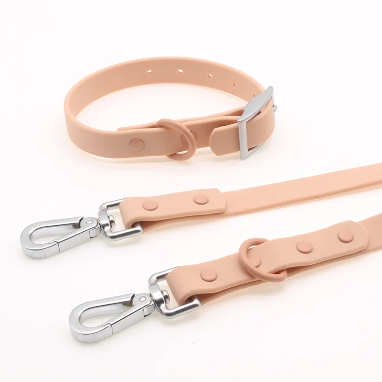 soft pvc webbing dog collar and leash Designer Coated delicate appearance pet collars & leashes mascotas