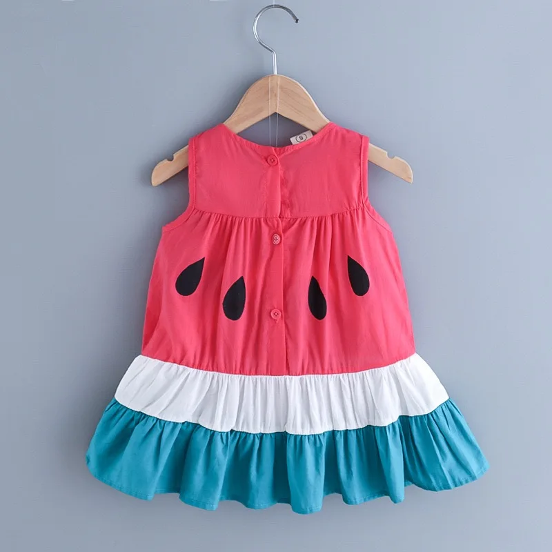 
Mudkingdom Summer Hot Sale Baby Girl Sleeveless Doll Collar Party Dress 100% Cotton Printed Clothing Sets For 2-6 Y Wholesale 