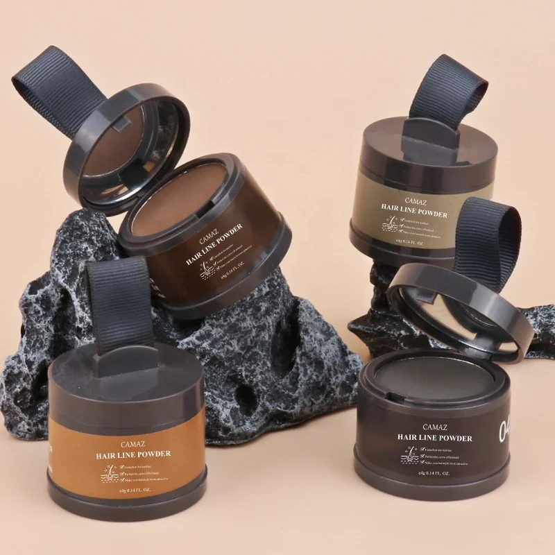 CAMAZ Strong Effect Quick Cover Grey Hair Root Concealer Hair Building Fibers Hair Line Powder