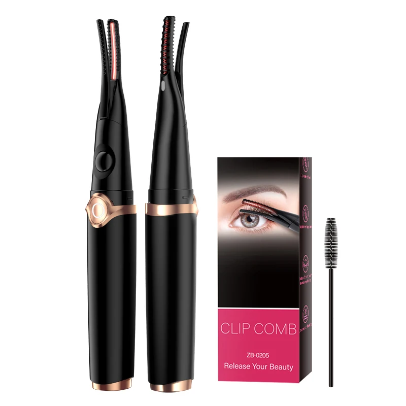Portable Electric Heated Eyelash Curler USB Rechargeable Eyelashes Curler Quick Heating Natural Eyelash Curler