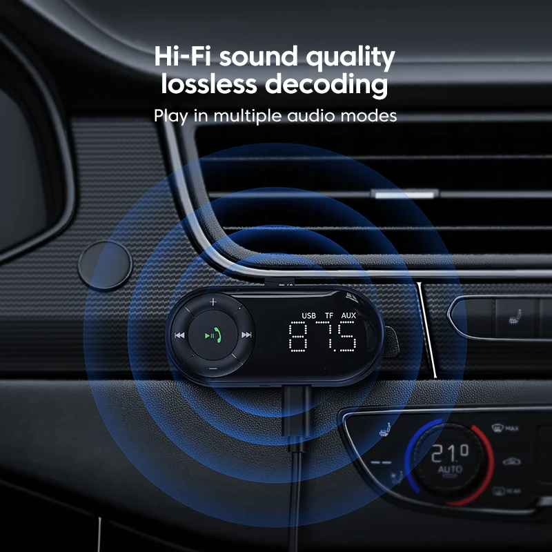 AUX BT5.0 FM-передатчик автомобильный беспроводной музыкальный приемник адаптер новейший дизайн аудио 3 5 мм Универсальный штекер Usb tf карта 2 4 ГГц