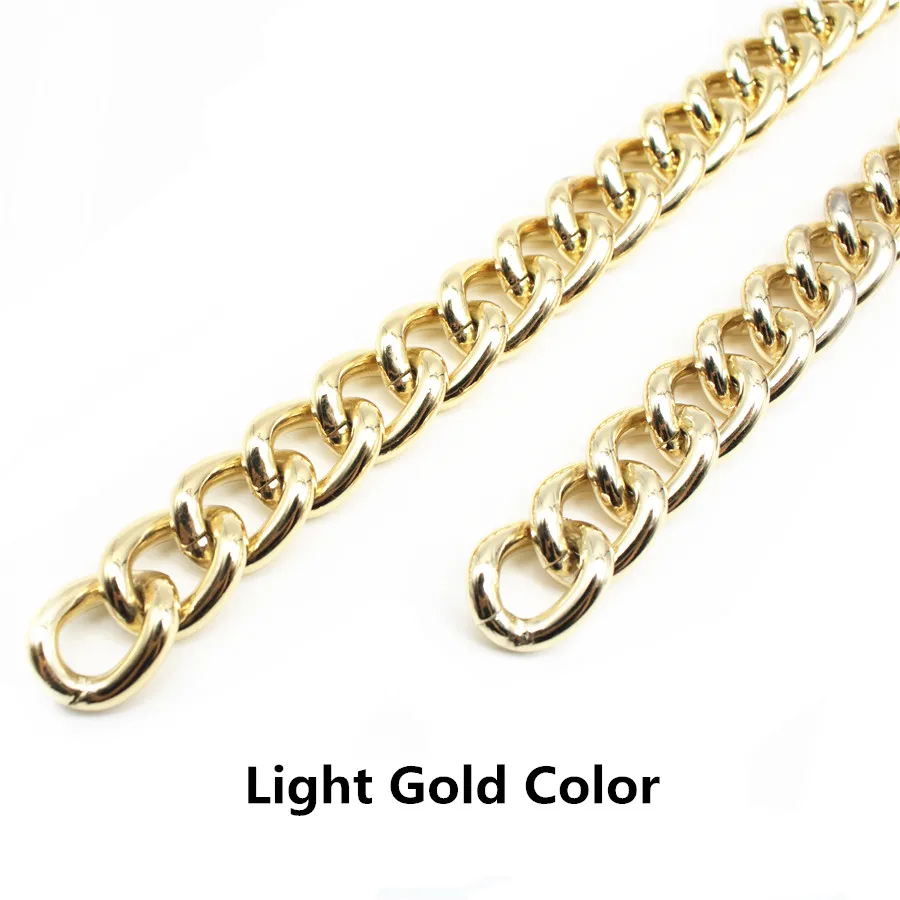 Aluminum Metal Gold/Silver  Flat Bag Chain Twisted Curb Chains Fit Bracelets Open Link Chain DIY Jewelry Making