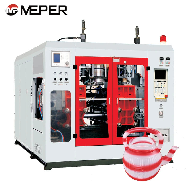 MEPER plastic extrusion blow molding machine for double color hdpe kettle pot