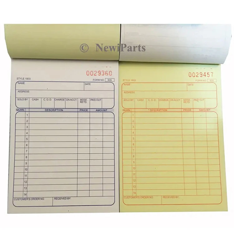 Customized invoice book for small business Offset Paper