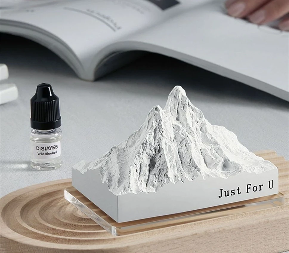 Gypsum Gold Mount Diffuser Essential Oil Set Alps Shape Aroma Stone Diffuser Aromatherapy Bedroom Car Decoration