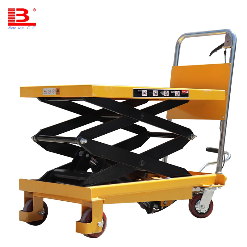 350kg durable hydraulic hand platform easy operate foldable lifting machine small movable work lift tables for sale