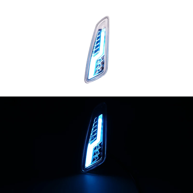 For Vespa Sprint Primavera Level10 Clear Blue Silver Chrome Front and Rear Sequential Turn Lights