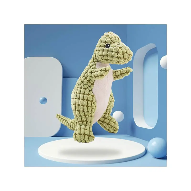 Hot Selling Lion Flurry Animals Shaped Dog Tug Toys, Indestructible Dinosaur Washable Pet Squeaky Chew Toy For Dogs