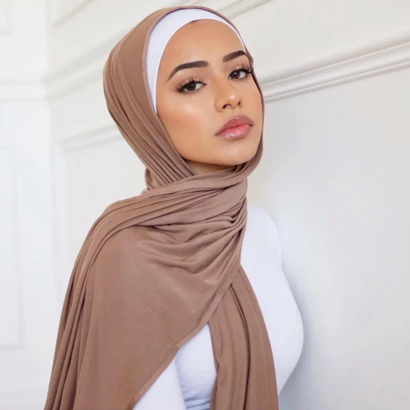 Wholesale Hijabs Usa Best Quality Hijabbers Best Choice Prayer Preuim Cotton Jersey Scarves Hijab Shawl