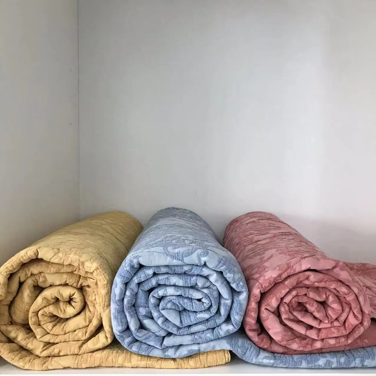 Super soft quilting seam printing home twin queen king size summer cooling comforter quilt