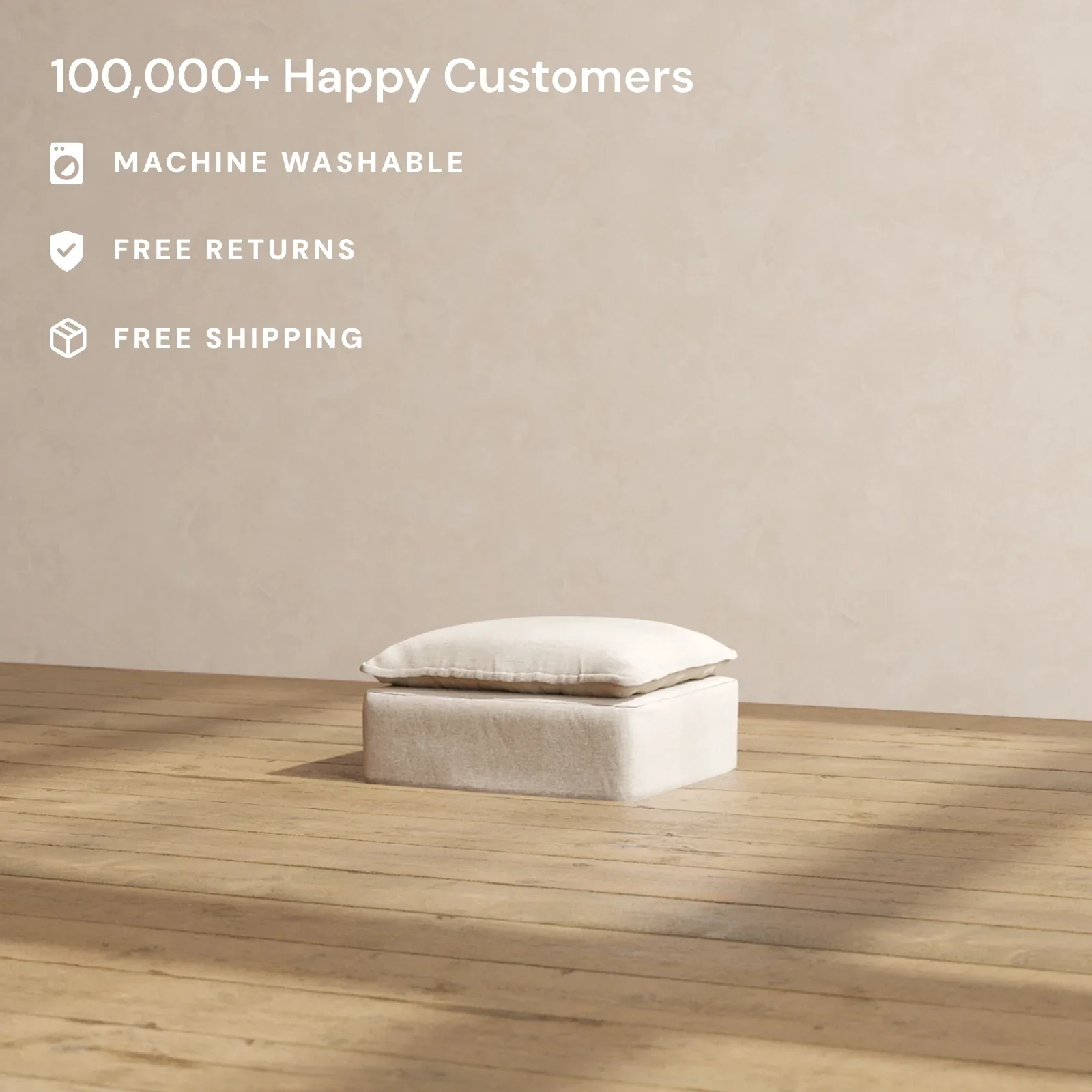 Amber Neutral Performance Fabric Ottoman Versatile for Hotels Apartments Schools Hospitals Warehouses Malls Entrances Workshops