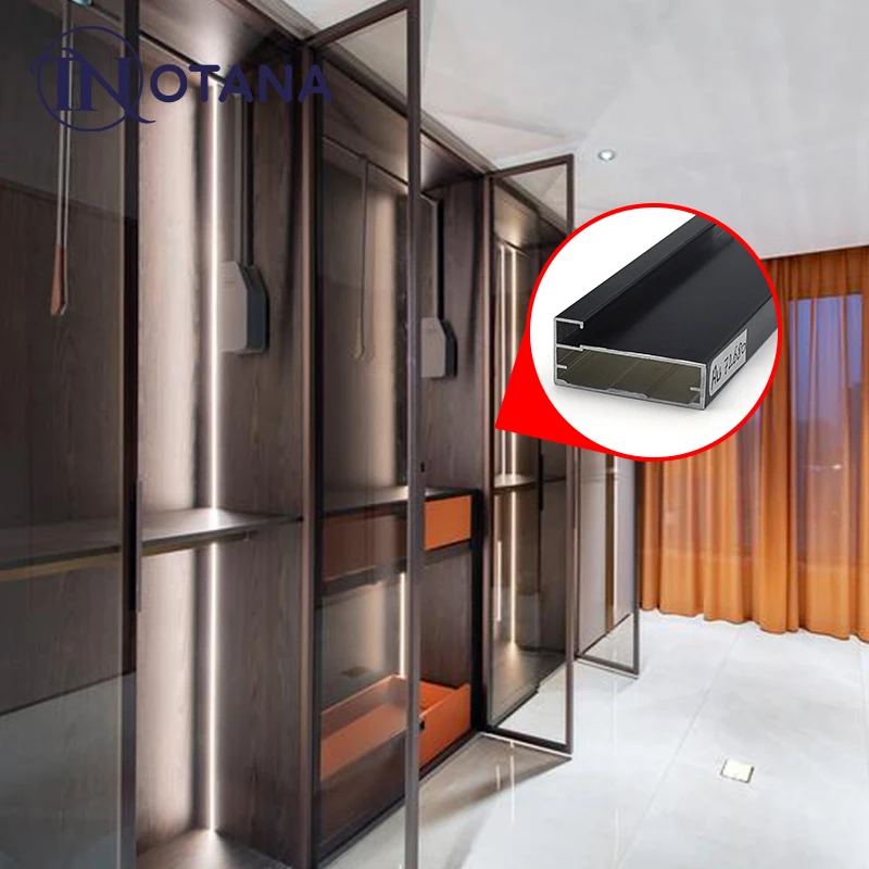 High quality matt black powder coating aluminum profiles for Africa to furniture decorative aluminium framework SA-08