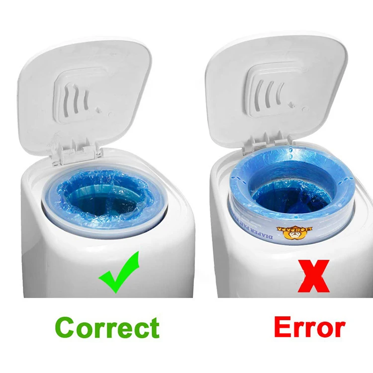 Biodegradable Thicken Garbage Plastic Trash Waste Replacement Pouch Baby Diaper Pail Genie Refill Bags