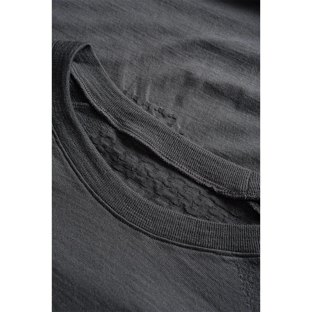 Support Samples Comfortable Short Sleeve Standard Fit Merino Wool T Shirt For Men