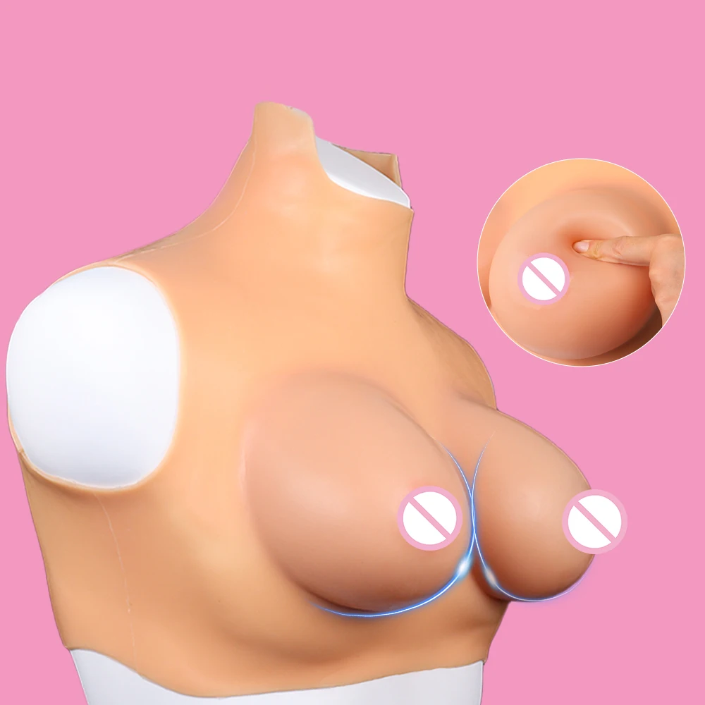 Realistic Drag Queen SXXY Fetish Sex Toy Artificial Silicone Boobs Breast for Man to Woman Cosplay