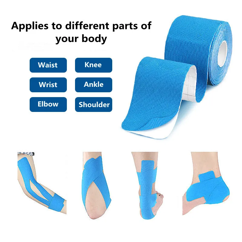 Wholesale Custom Logo Kinesiology Breathable Athletic Tape Waterproof Therapy Cotton High Performance Kt Athletic Sports Tape