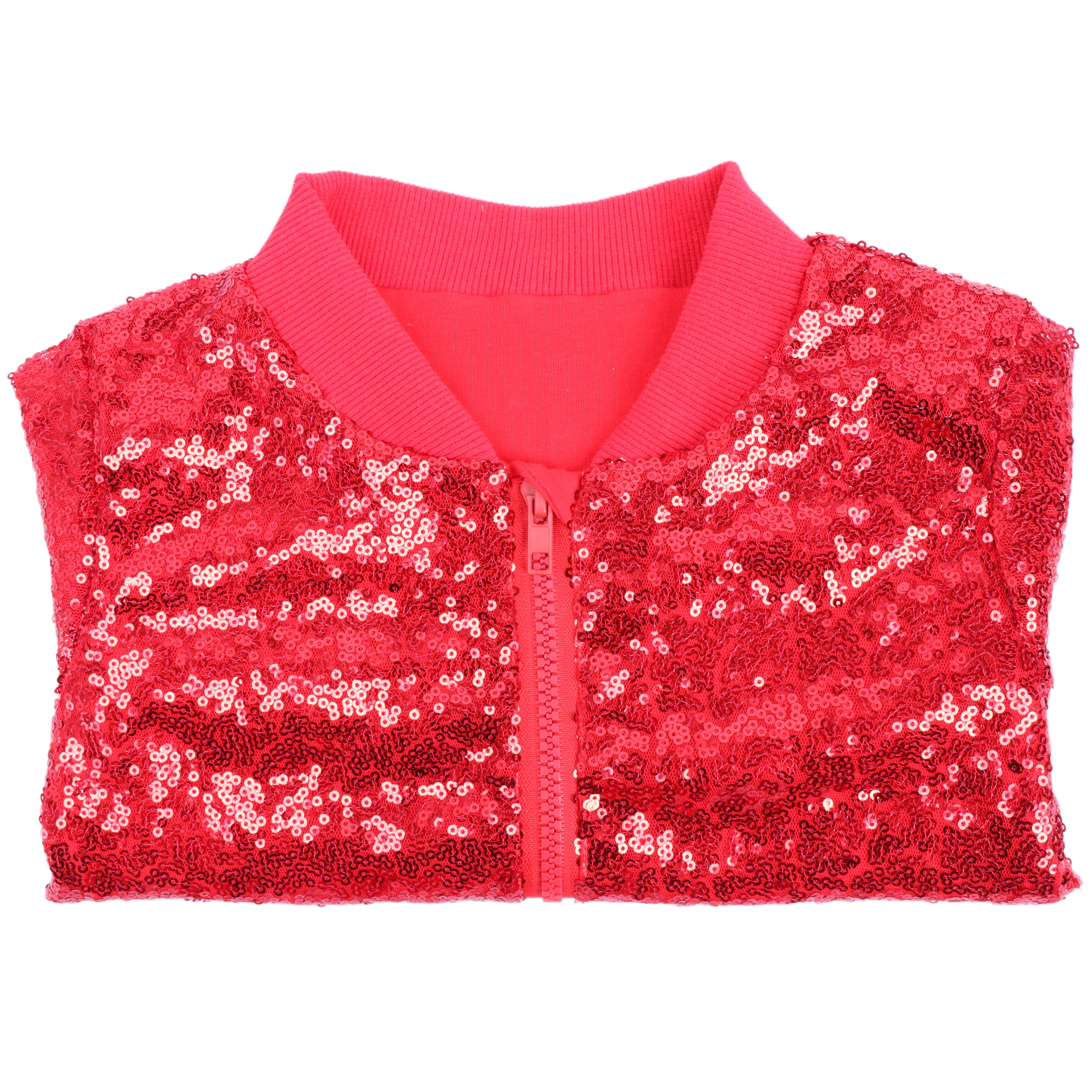 Custom Varsity Cute Sparkly Baby Clothes For Girls Designer Long Sleeve Coat Interesting Festival Kids Colourful Glitzy Jacket