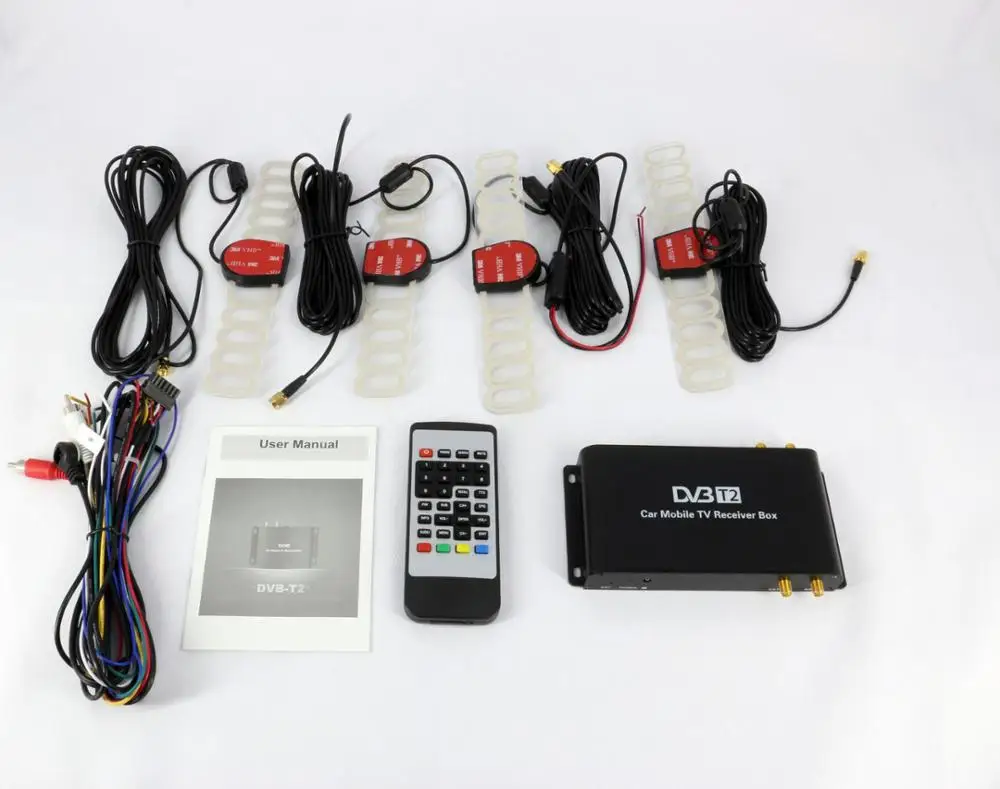 Dvb-t2 Автомобильный высокоскоростной мобильный цифровой ТВ-тюнер dvb t2 h.264 спутниковый ТВ-приемник 4 тюнер