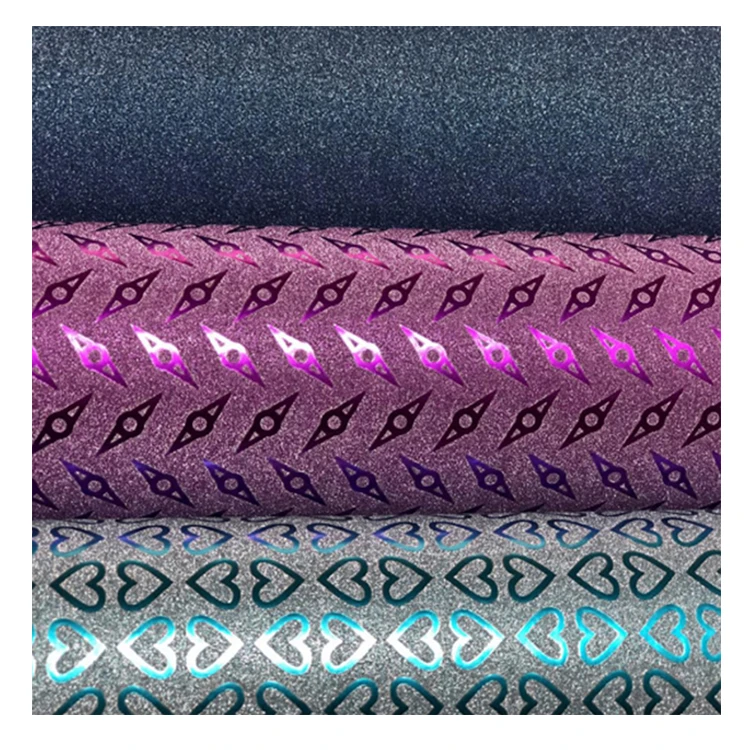 Customized Support Samples Packaging Use Metallized Thermal Sparkly Glitter Film For Textile