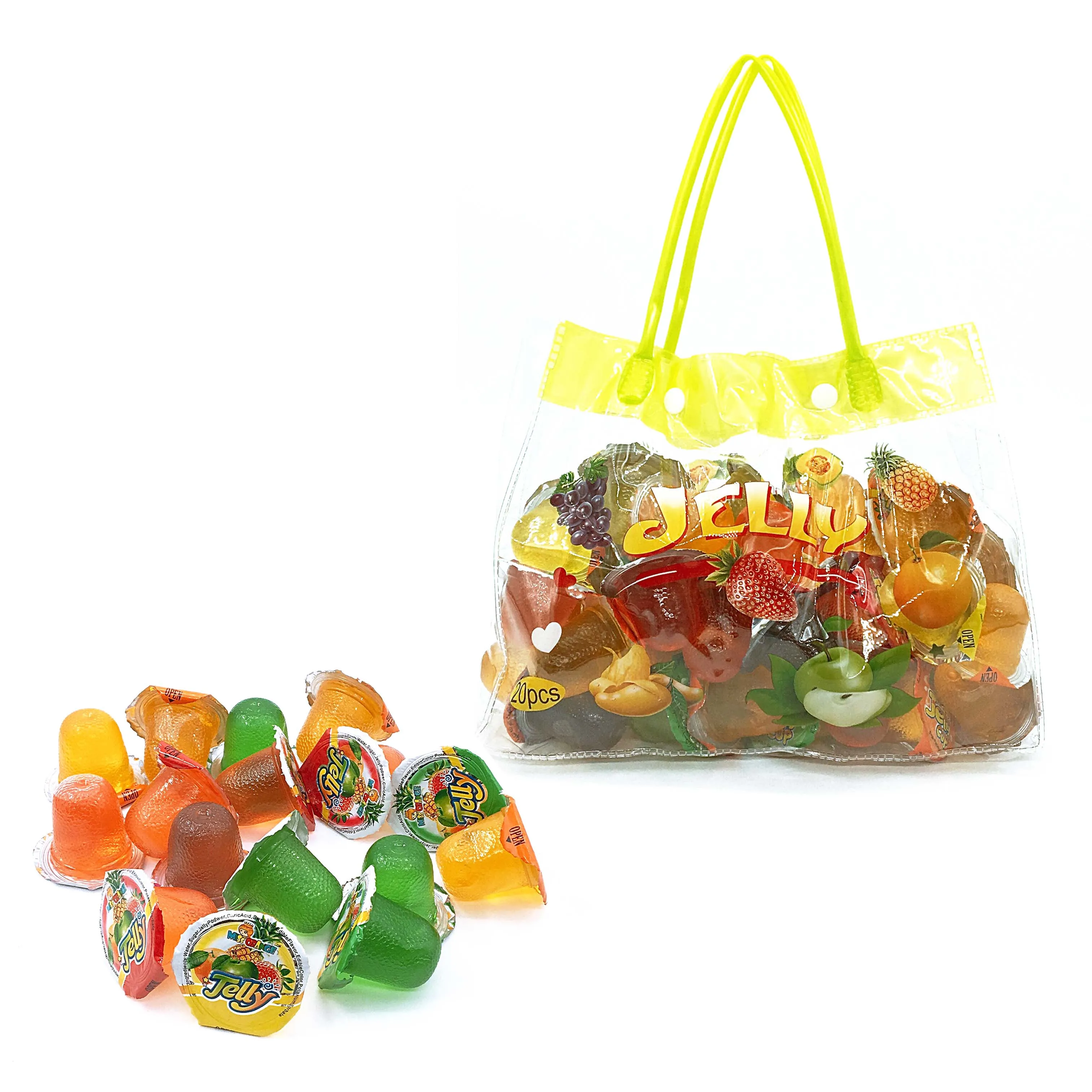 
Hand Bags Gift Packing Fruit Flavor Jelly Pudding Candy 