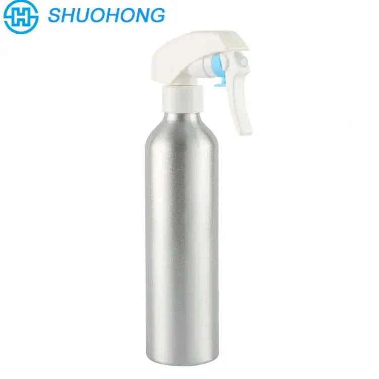 customized  blue  500ml 600ml metal  bottle aluminum trigger spray bottle
