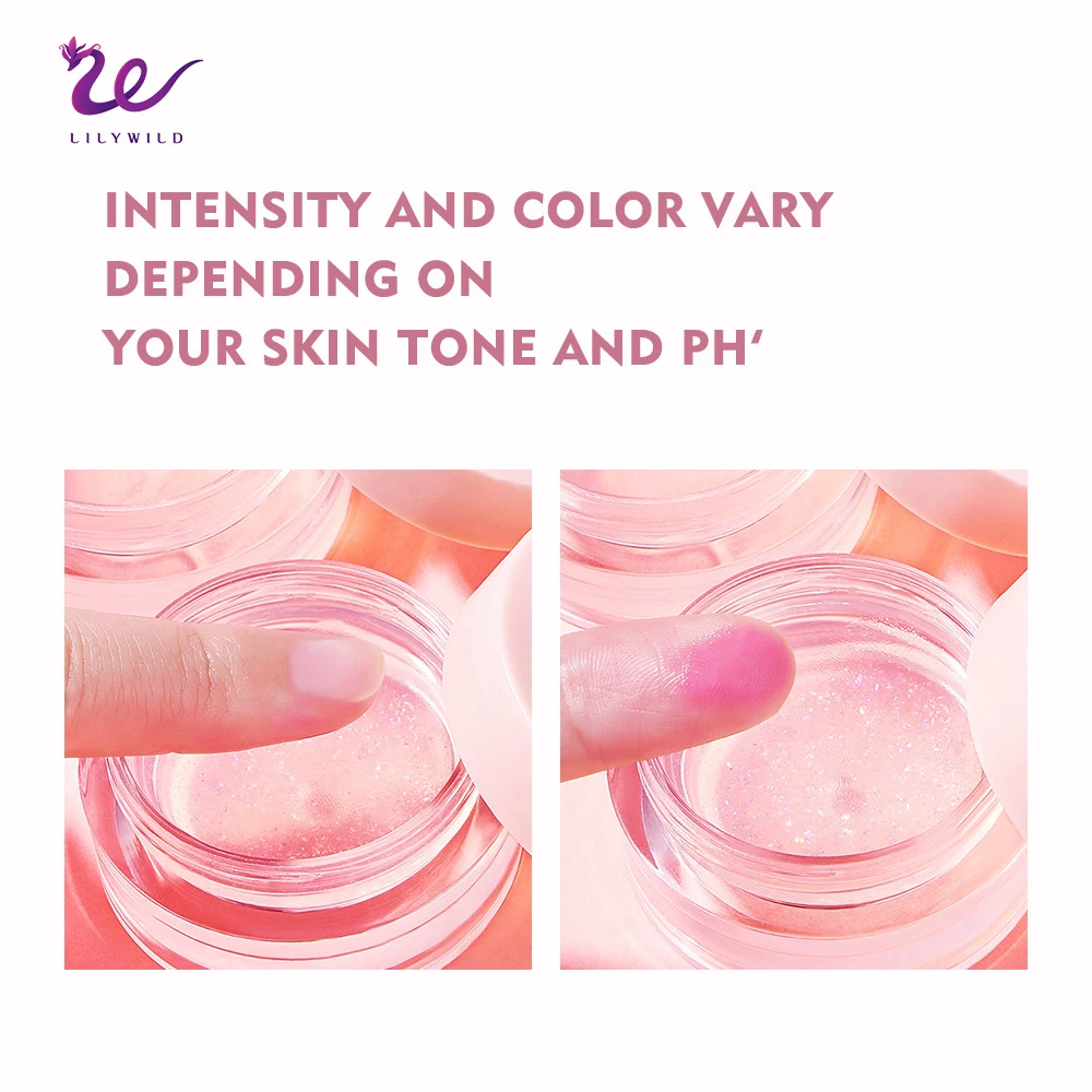 Lilywild Private Label Face Magic Pink Custom Cheek Color Changing Vegan Blush on Make up Palette Blusher Blush