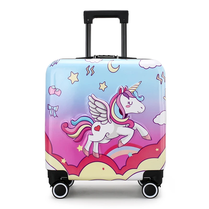 Wholesale kids luggage customized PC kids suitcase with universal wheels carry on luggage of 20 inch