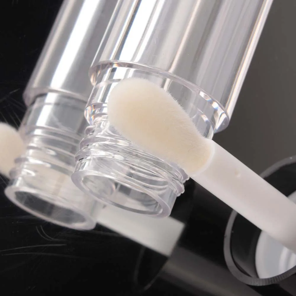 Wholesale 6ml Round Lip Gloss Tubes With Big Wand Cute Fat Lipgloss Tube Private Label Box