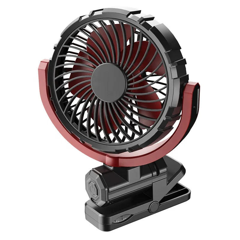 F7102 6 Inches Clip On Mini Cordless Electric Fans Rechargeable Fan With Lithium Battery for Desktop Car Travel Camping
