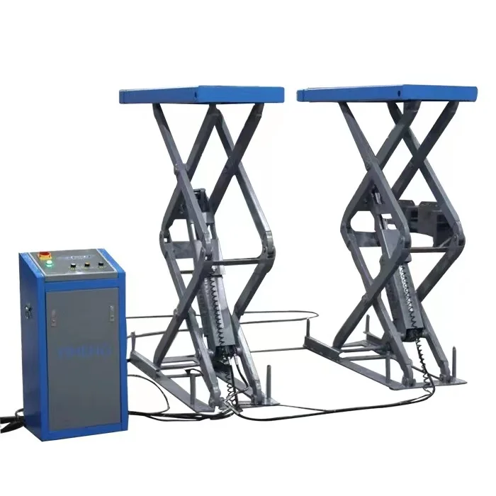 2024 New Garage 4000KG 1800mm Scissor Car Lift Workshop In-Ground Scissor Lift Platform Hydraulic Factory Wholesale Price