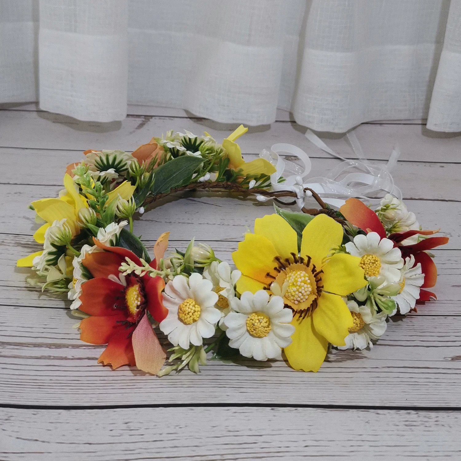 Artificial Rambutan Crown Bugundy Floral Festival Greenery Hair Crown Flower Headband Bridal Hair Ornaments Rose Floral Hairband