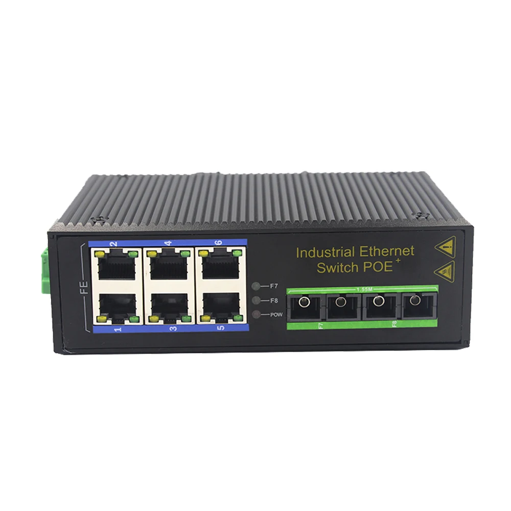 Наружный промышленный волоконный коммутатор Ethernet 10/100 м 2 Fx 6 Tx 2*100 SC до 6*10/100 RJ45 переключатель DC24V
