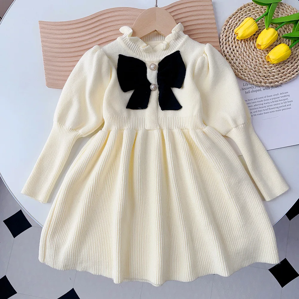 Autumn new baby girl red pink long sleeve doll Girl dresses casual cute girls princess dress