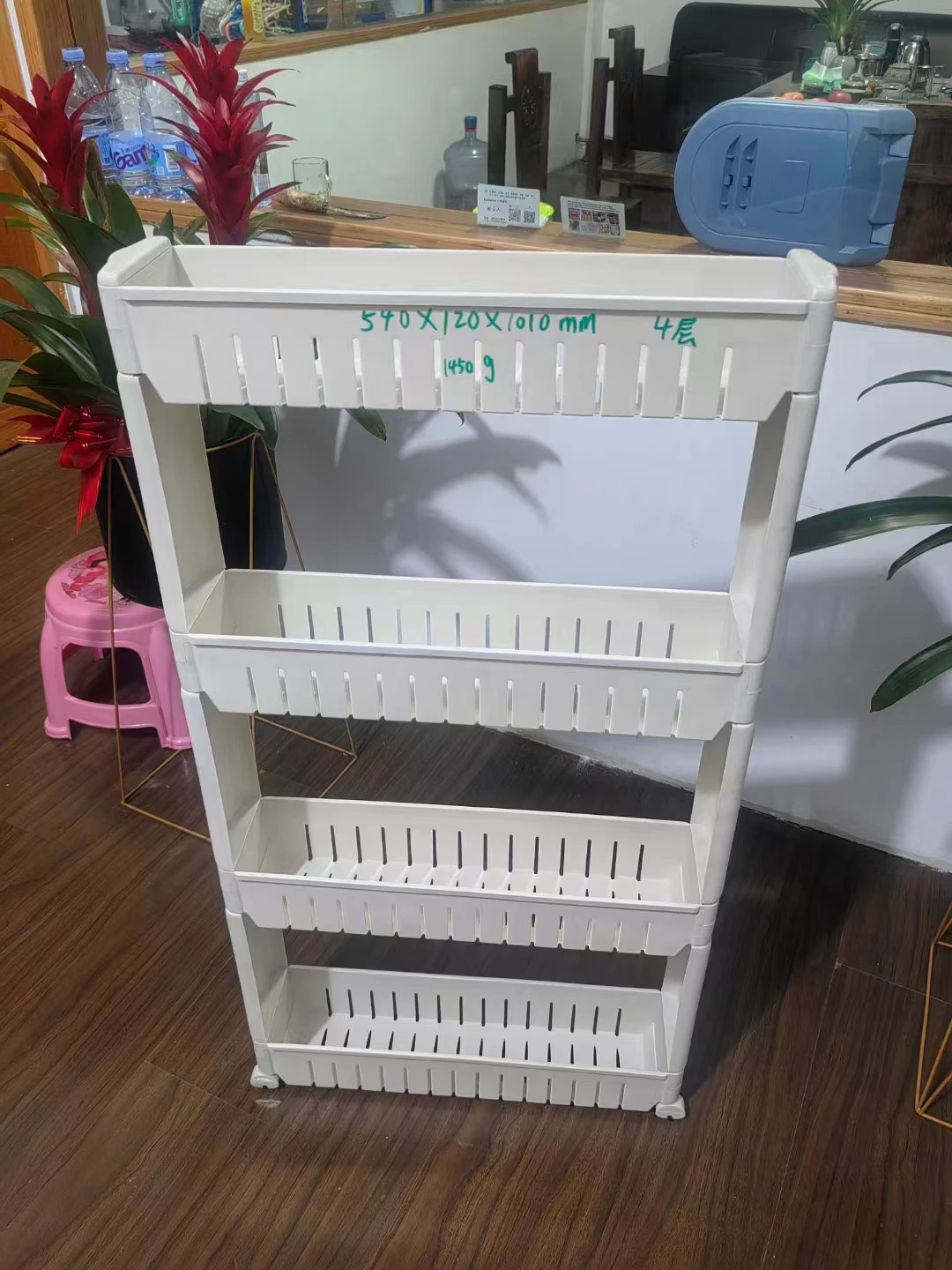 Rectangle Shape 4 Layers Hollowed Narrow Storage Rack Used Mould Second Hand Plastic PP Injection Mold