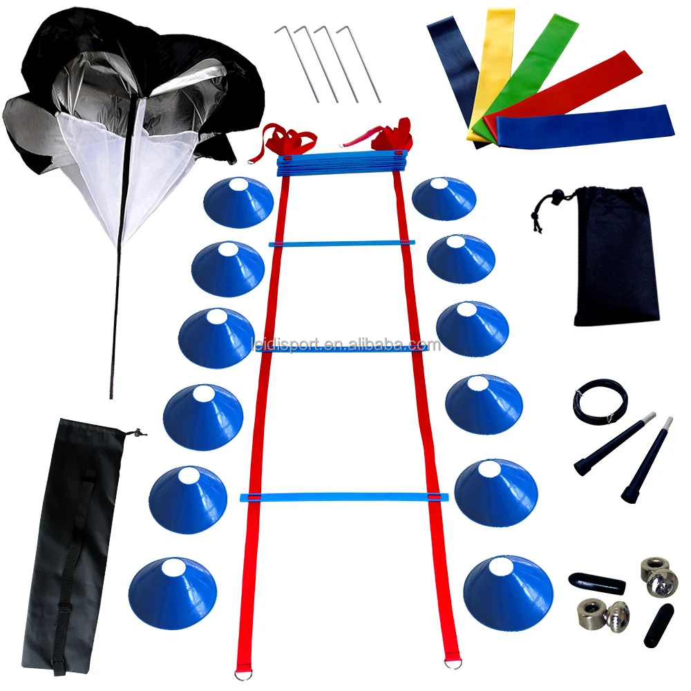 Custom Fitness Equipment Exercises Sports Speed Training Agility Ladder and Cones Set