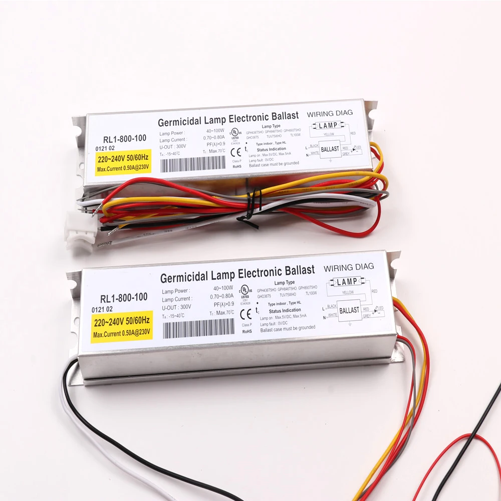 RL1 800-100 40-100W uv germicidal uv aging lamp hid fluorescence digital ballast 220V-240V electronic ballast for uv lamps