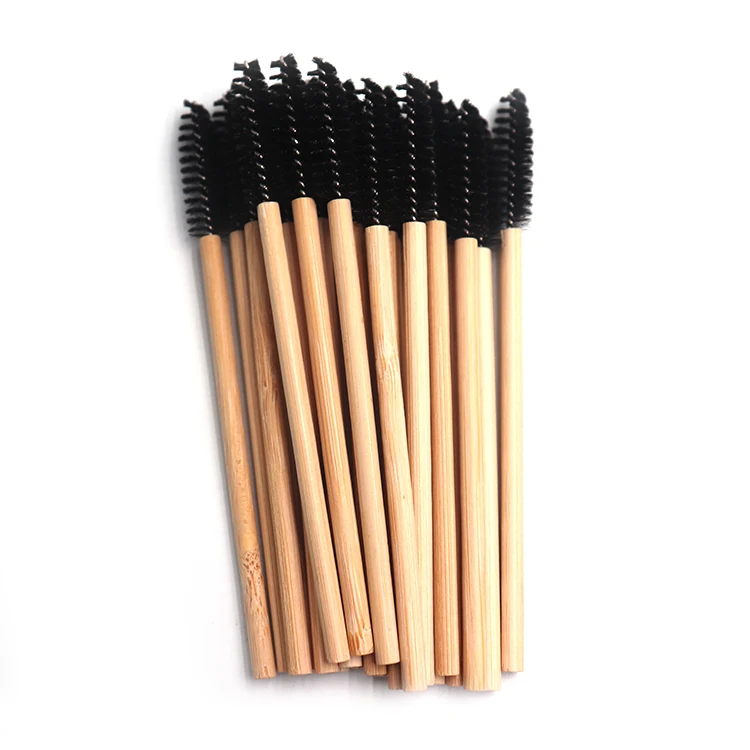 Wholesale Mascara Micro Microfiber Applicator Set Personalized Micro Disposable Bamboo Eyelashes Brush  For Eyelashes