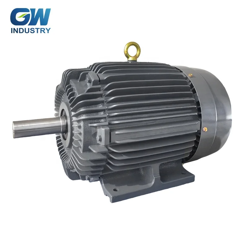 GW 3 фазы отрасли электрического двигателя 55 кВт 90kw 132 Ac асинхронный двигатель IEC60034