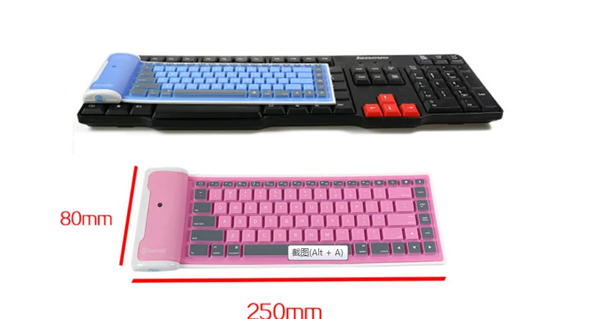 
New product flexible custom wireless keyboard waterproof silicone wireless charging keyboard 