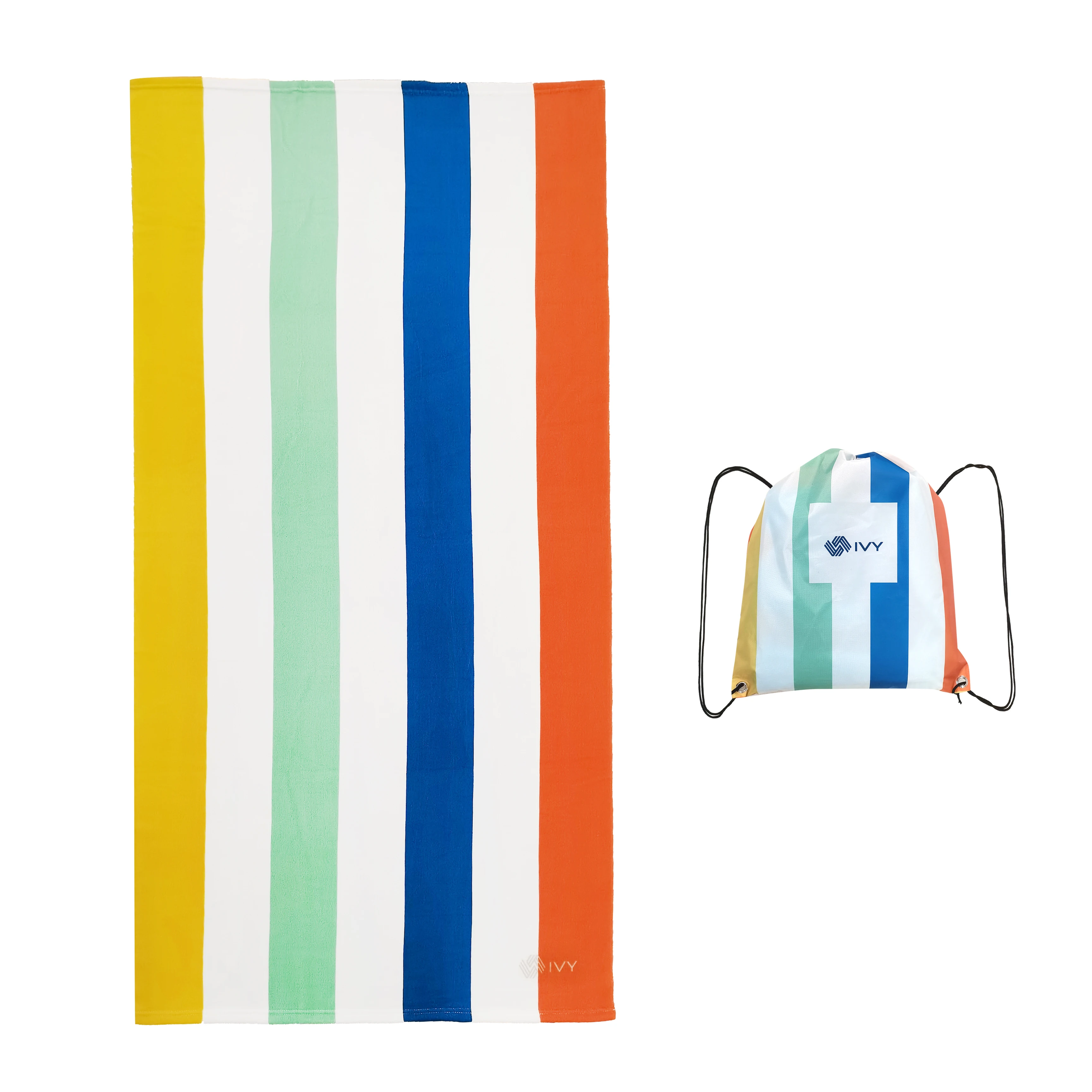 wholesale quick dry sand free Custom Lightweight Logo Design Sublimated Digital Printed MicroFibre beach towel with travel bag