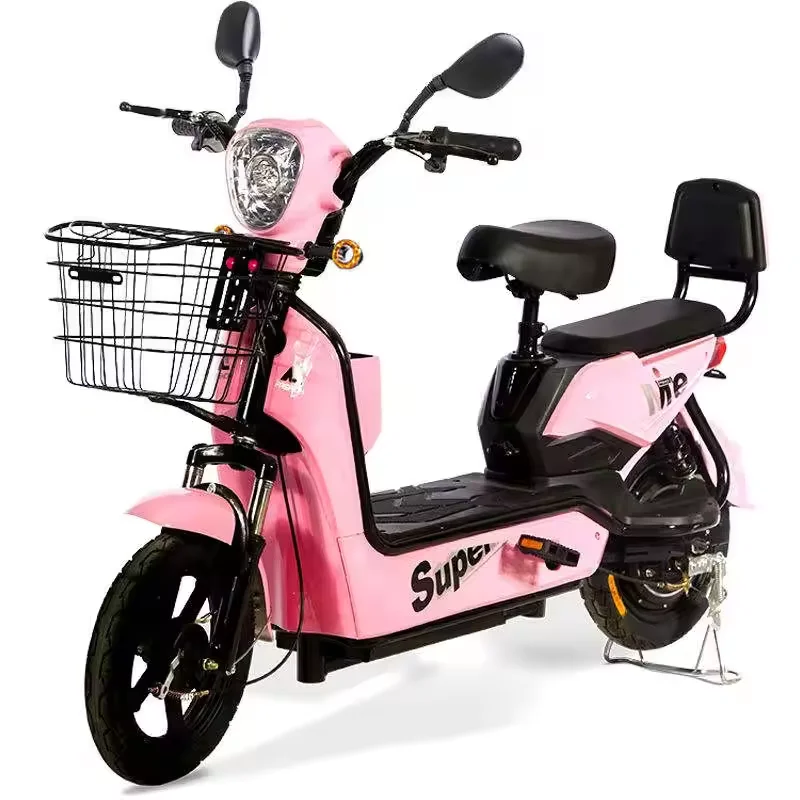 Adult Electric Bicycle 48V 350W E-Bike with Rear Hub Motor Steel Frame Down Tube Battery Listrik Sepeda