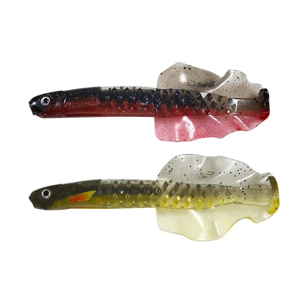 12pcs Soft Bionic Swimming Fishing Lure Simulation Loach Fishing Bait Worm Lure Kit Sea Fishing Accessories for Bass Trout Saltw