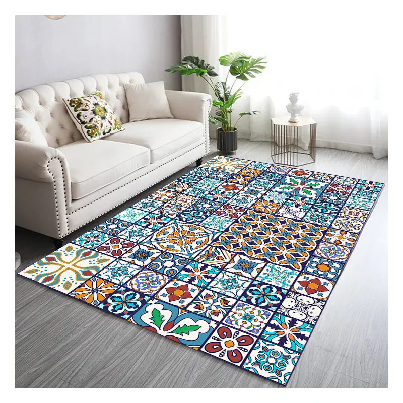 High Quality Royal Floor Fabric Modern Luxury Crystal Velvet Carpet Rug