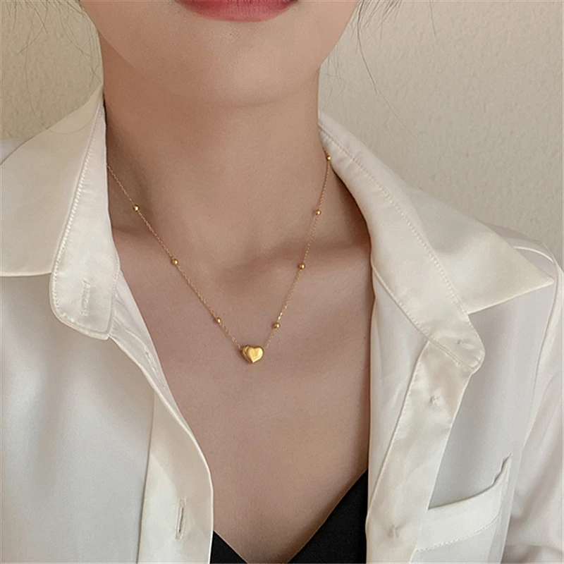 Aimgal Jewelry Wholesale new love titanium steel necklace female