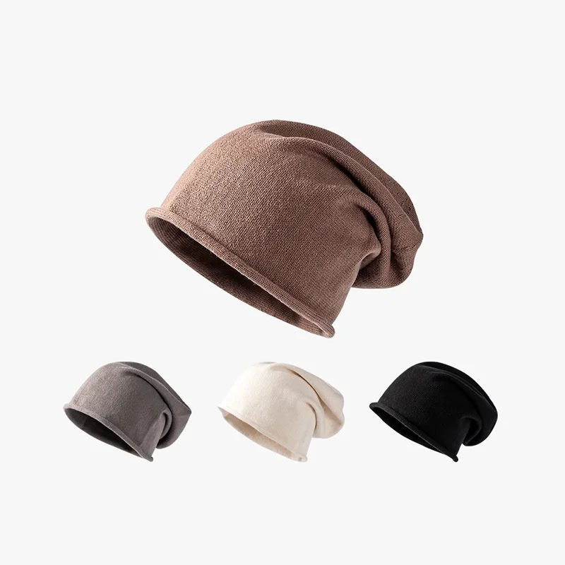 Heap Pile Hat Female Korean Version Of Curling Monochromatic Fashion Hedging Hat Autumn And Winter Outdoor Warm Windproof Hat