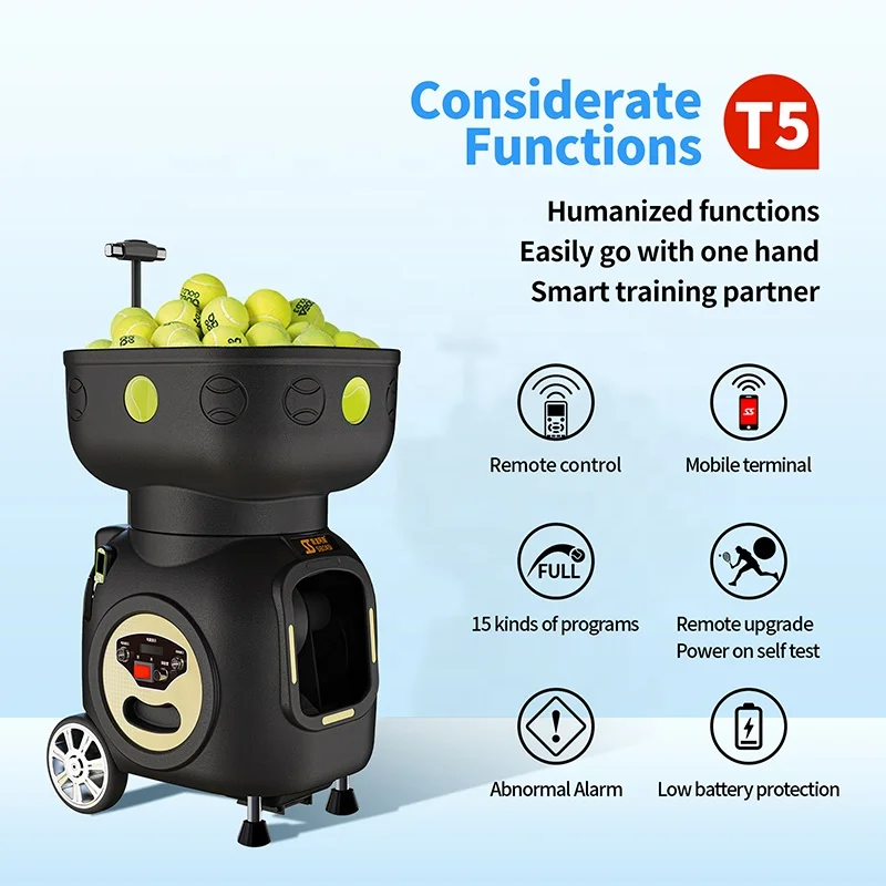 SIBOASI T5 машина для стрельбы с теннисным мячом тренировок по теннису рекламными ценами