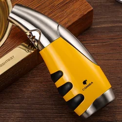 Amazon Torch Jet Flame Windproof Cigar Zinc Alloy Lighter with Punch Butane