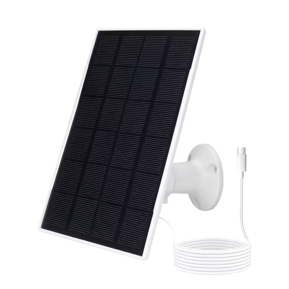 Hot 3W ETFE Portable 5V Solar Panel for surveillance camera with intergrated battery 6000mAh Type C Output IP67 Waterproof