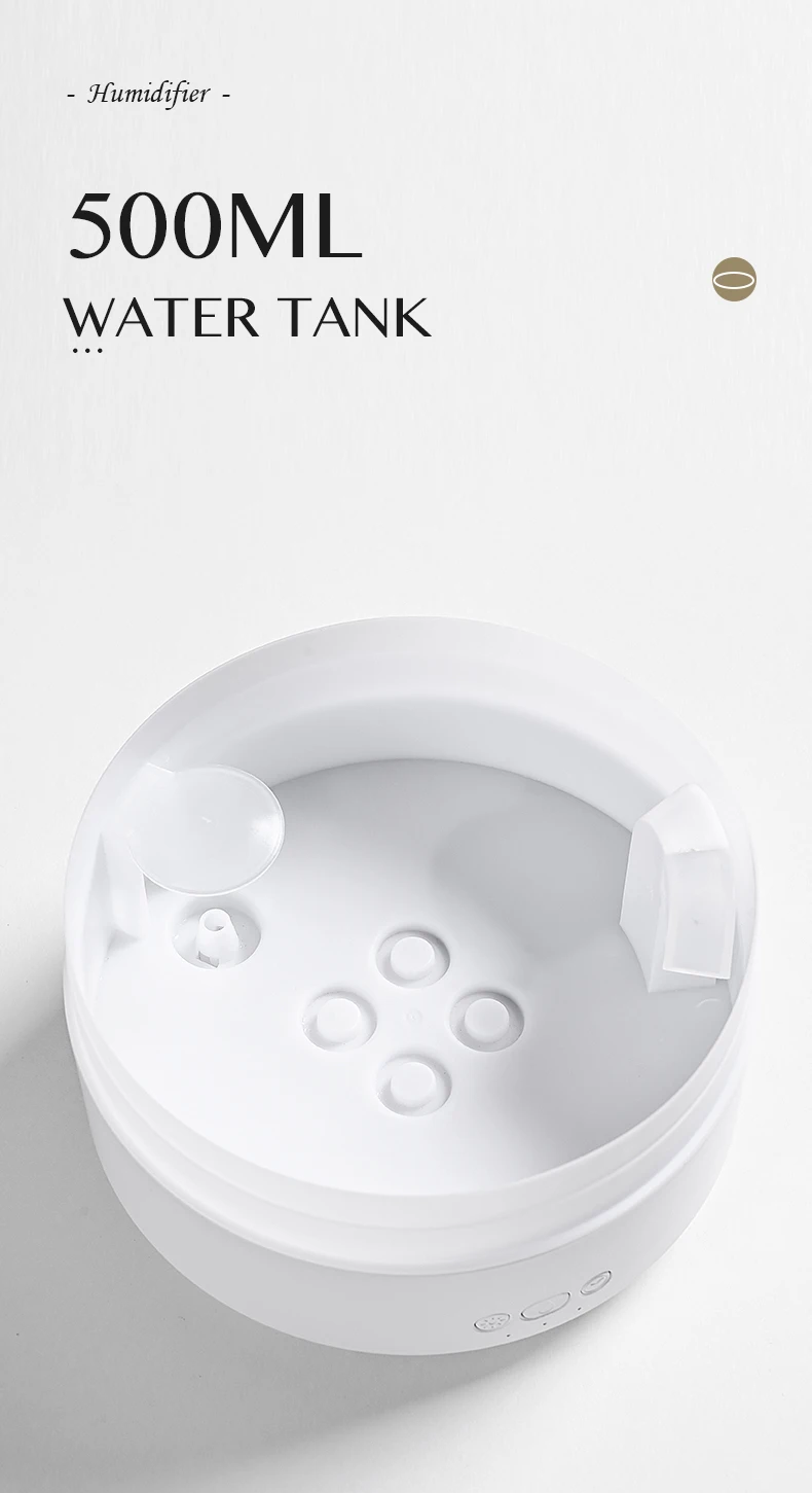 2023 desk newest design Ultrasonic Aroma Diffuser 7 colors LED changeable Light USB Essential Oil humidifier Diffuser